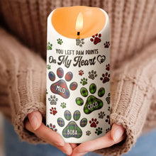 A Heartbeat At My Feet - Personalized Candle LED Light - Sympathy Gift For Pet Owners, Pet Lovers