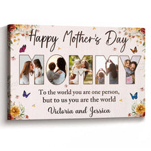 Custom Photo Happy Mother's Day - Personalized Customized Canvas - Gifts For Mom, Wife, Her