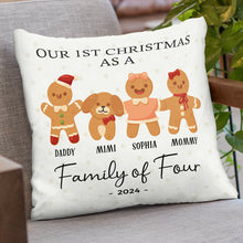 First Christmas As A Family - Personalized Custom Pillow - Christmas Gift For Family