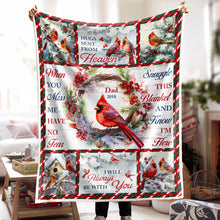 Robin A Hug Sent From Heaven - Customized Personalized Blanket - Memorial Gift For Family Dad Mom