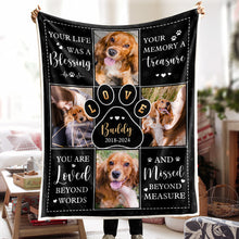 Custom Photo Your Life Was A Blessing  - Personalized Photo Blanket - Gifts For Pet Lovers