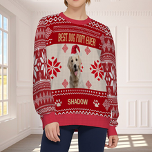 Custom Photo Personalized Custom Ugly Sweater Lovely Puppy Face Best Dog Mom Ever Christmas Sweater