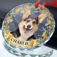 Custom Pet Photo - Personalized Glass Ornament - Christmas Gift For Dog Lovers, Pet Lovers
