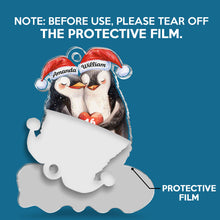 Cute Penguin Couple Shaped - Personalized Acrylic Ornament - Christmas Gift For Couple, Lovers