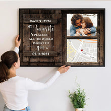 Favorite Place In The World Is Next To You - Personalized Customized Canvas - Gift For Family, For Couples, Lovers, Husband Wife