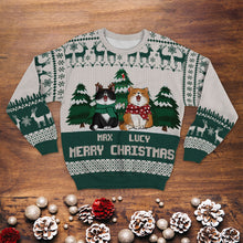 Merry Christmas Cat Christmas Tree - Personality Customized Ugly Sweater - Christmas Gift For Cat Lover