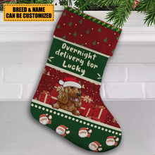 Overnight Delivery For Lucky Christmas Dog - Christmas Gifts For Dog Lovers Personalized Custom Stocking