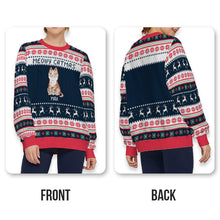 Personalized Unisex Ugly Sweater Funny Cartoon Cats Christmas Gift For Cat Lovers, Cat Moms, Cat Dads