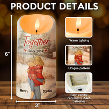 Warm Christmas With Romantic Candle LED - Personalized Candle LED Light - Christmas Gift For Couples, Lovers, Husband Wife