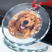 Custom Photo - Forever Loved - Customized Personalized Glass Ornament - Gift For Pet Lover Pet Mom Pet Dad