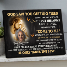 Upload Photo - God Saw You - Personality Customized Canvas - Gift For Loss Memorial Gift