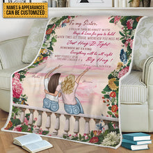 Personalized Custom Fleece Blanket Flannel Blanket For Besties Gift For Sisters