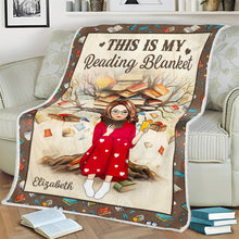 This Is My Reading Blanket - Personalized Customized Blanket - Gift For Bookworm, Booklovers, Bookaholic
