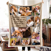 Custom Photo Snuggle This Blanket And Think Of Me Memorial  - Personalized Photo Blanket - Gifts For Memorial