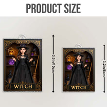 Custom Photo Witchy Halloween Figure Style - Personalized Acrylic Car Ornament - Special Gift For Family Members, Friends , Couples