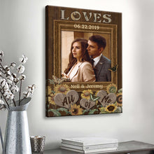 Custom Photo Personalized Canvas Wall Art All Of Me Loves, Gift For Couple, Wedding Souvenirs For Husband And Wife