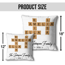 Make Your Room Trendy With Crossword Pillow - Customized Personalized Pillow - Gift For Family Members