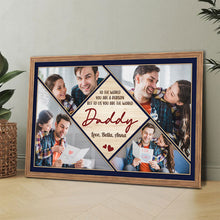 Dad Custom Photo Square - Personalized Customized Canvas - Gifts For Daddy From Son Daughter, Dad Personalized Gifts