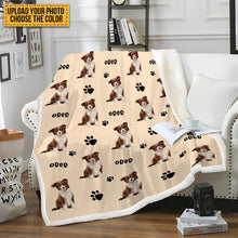 Custom Photo Colorful Upload Pet Image - Gift For Dog Lovers - Personalized Blanket