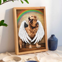 Pet Loss Portrait From Photo - Personalized Customized Canvas - Gift For Pet Loss