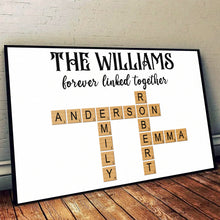 Forever Linked Togerther Crossword Canvas - Personalized Customized Canvas - Gifts For Family Members