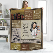 Personalized Custom Flannel Blanket My Reading Blanket I Am A Bookaholic - Gift For Book Lovers