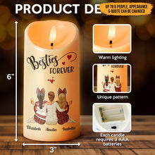 Our Laughs Are Limitless Our Memories Are Countless - Personalized Candle LED Light - Gifts For Besties