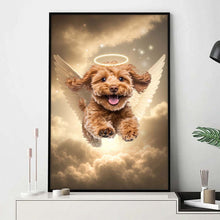 Pet Loss With Halo & Wings Heavenly - Personalized Customized Canvas - Memorial Gift For Pet Lovers