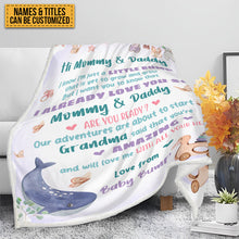 Our Adventures Are About To Start - Baby Blanket - Baby Shower Gift, Gift For First Mom Personalized Blanket