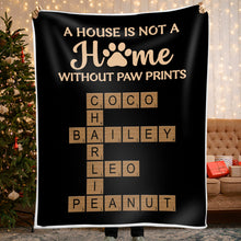 Custom Crossword Of Your Pets Blanket - Personalized Photo Blanket - Gift For Pet Lovers, Dog Lovers, Cat Lovers