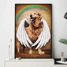 Pet Loss Portrait From Photo - Personalized Customized Canvas - Gift For Pet Loss