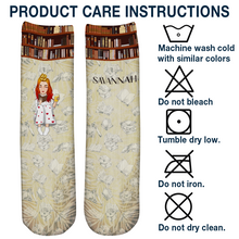 Go Away I'm Reading - Socks - Gifts For Book Lovers Personalized Custom Socks
