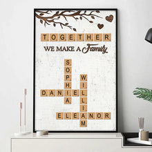 Together We Make A Family Crossword Canvas - Personalized Customized Canvas - Gifts For Family Members