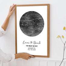 Starry Map The Night We Met - Personalized Customized Canvas - Gifts For Couple, Lover