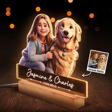 Custom Photo Cartoon Style - Customized Personalized 3D LED Light - Gift For Couple, Family