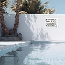 Welcome To Our Pool & Bar - Swimming Metal Sign Home Yard Poolside Decoration