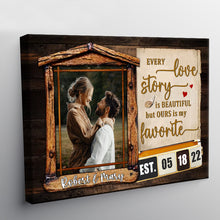 Every Love Story Is Beautiful - Custom Photo, Personalized Custom Framed Canvas Wall Art