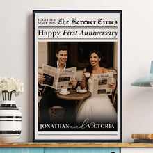 Custom Couple Photo The Love Times - Personalized Customized Canvas - Anniversary Gift For Couples, Lovers, Husband, Wife