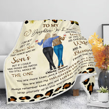 To My Daughter-In-Law You Are My Daughter-In-Heart, Personalized Custom Fleece Flannel Blanket
