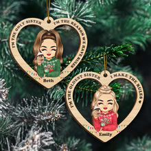 I'm the middle sister I'm the reason we have rules - Personalized Wooden Cutout Ornament - Gift For Sisters Sistas
