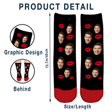 Custom Photo Personalized Custom Socks Gift For Couple Lover Valentine's Day Gift