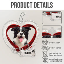 You Left Paw Prints Memorial Pet - Customized Personalized Car Ornament - Gifts For Dog Lovers