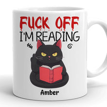 I'm Reading Angry Cat Mug - Customized Personalized Mug - Gift For Book Lovers, Nerd, Librarian