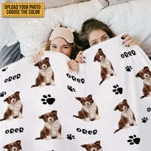 Custom Photo Colorful Upload Pet Image - Gift For Dog Lovers - Personalized Blanket