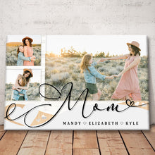 Custom Photo - Love You Mom - Personality Customized Canvas - Gift Mom Mother's Day Gift