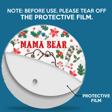 Flower Mama Bear - Customized Personalized Car Ornament - Gift For Pet Mom