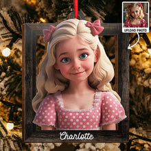 Custom Photo Cartoon Style - Personalized Wooden Cutout Ornament - Christmas Gift For Husband Wife, Anniversary