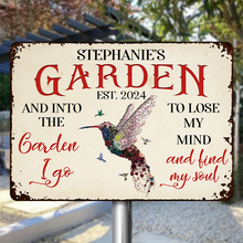 And Find My Soul Garden Floral Art - Personalized Metal Signs For Her, Him, Gardener