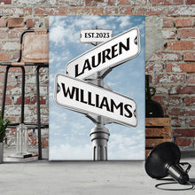 Forest Street Sign - Personalized Custom Framed Canvas Wall Art - Gift For Couple