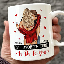 It Started With A Message - Customized Personalized Mug - Christmas Gift For Couples, Lovers, Husband Wife